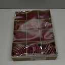 Tifeson 12pcs Velvet Christmas Balls Burgundy 3.15inch Flocked Shatterproof Hanging Ball Ornaments Christmas Tree Decorative Ornaments for Xmas Holiday Festival Party Decor