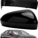 Passenger Side Mirror Cover Replacement for Ford Fusion 2013 2014 2015 2016 2017 2018 2019 2020 2021 2022 - Right Side Mirror Covers, Rear View Mirrors Cap Accessories Without Lamp, Black