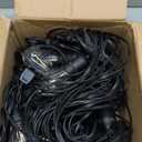 Mlambert 96FT LED Outdoor String Lights, Dimmable Waterproof Patio Lights with 30+3 Shatterproof Edison Vintage Bulb for Outside Backyard Porch Garden (Black)