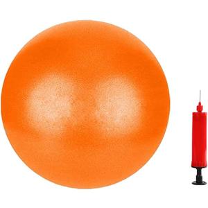 Exercise Pilates Mini Yoga Balls Barre Small for Home Stability Squishy Training Physical Therapy Improves Balance with Pump(Orange, 6 Inch)