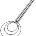 Agttete Danish Dough Whisk Stainless Steel Hook Dutch Bread Mixer Hand Tool for Sourdough Baking Making Blending Pastry Pizza 2 Pack