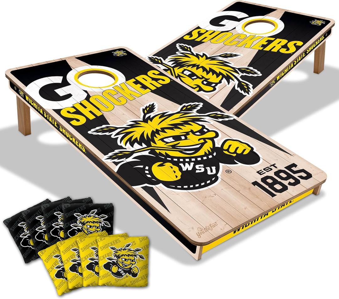 YouTheFan NCAA 2 x 4 Professional Wood Cornhole Game with Logo Bags