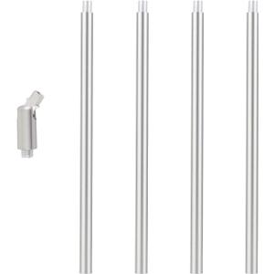 M10 Threaded Extension Rod with Sloped Ceiling Adapter Kits for Pendant Light, Island Lighting, Brushed Nickel