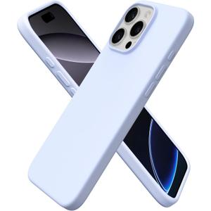 ORNARTO Compatible with iPhone 16 Pro Max Case 6.9", Slim Liquid Silicone 3 Layers Soft Gel Rubber Shockproof Protective Case with Anti-Scratch Microfiber Lining-Baby Blue