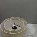 16" Semi Flush Mount Ceiling Light, 3-Light Gold Drum Ceiling Light Fixture with 2-Tier Fabric Linen Shade, Farmhouse Chandelier for Dining Room, Living Room, Bedroom, Kitchen, Hallway, Entryway