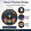2 x 250th Anniversary Door Sign - 1776-2026 USA Semiquincentennial Patriotic Wreath, 4th of July Wooden Door Hanger, Independence Day Wall Decor for Home Front Porch Outdoor Hanging Ornament - D04