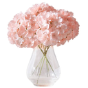 Fake Light Pink Hydrangea Artificial Flowers Bouquet 3pcs Real Touch Silk Fake Hydrangeas Heads with 176 Petals and Stems Faux Hydrangeas Blush Flowers for Table Centerpieces Party Floral Arrangements
