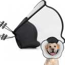 Hard & Heavy Plastic Dog Cone Collar Alternative for Lab Golden GSD (Small&Medium Sized) After Surgery, Large Adjustable Recovery Cone Anti-Lick, Elizabethan Protective Cone of Shame for Healing