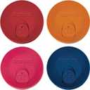 Tervis Travel Lid Made in USA Double Walled Insulated Tumbler Travel Cup Keeps Drinks Cold & Hot, Fits 24oz Tumblers & 16oz Mugs - 4pk, Assorted Red Orange Fuchsia Navy