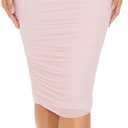 Dress the Population Women's Love Bodycon Midi Dress, Light Pink, Large