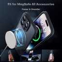 TOCOL Magnetic for iPhone 14 Pro Case, Compatible with Magsafe, Upgraded Full Camera Protection, Drop Protection, Translucent Matte Back Bumper Phone Cover 6.1-Inch (Black)