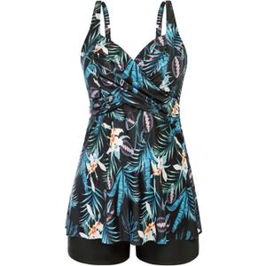 Hanna Nikole Women's Plus Size Tankini Swimsuits Twist Front Two Piece Bathing Suits with Shorts, 22W Hanna Nikole Women's Plus Size Tankini Swimsuits Twist Front Two Piece Bathing Suits with Shorts, 22W