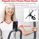 PROfezzion Gym Fitness Magnetic Phone Mount, Heavy Duty Clamp MagSafe Phone Holder for Treadmill, Exercise Bike, Peloton, Stroller, Golf Cart, Shopping Cart, Handlebar - Fit for iPhone 12-17 Series
