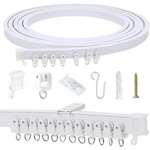 Flexible Bendable Ceiling Curtain Track, 5m (16.4ft), Ceiling Track Ceiling Mount, for Curtain Track with Track Curtain System, RV Curtain Spacer, Curtain Ceiling Track