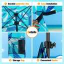 HOMEDEMO 6'×6' Beach Cabana, Beach Canopy Tent Easy Set up and Take Down with Sand Pockets, Big Sandy Anchor, Elongated Side Wall Cabanas for Sand, Little Dolphin