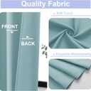 Simplebrand Ava Aqua Blackout Curtains for Bedroom 72 Inch Length 2 Panels Set, Privacy Thermal Insulated Rod Pocket Window Curtains for Patio French Door Front Door, W40 x L72 Inch, Aqua