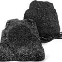 Herdio 8" Outdoor Rock Bluetooth Speakers Wired IPX7 Waterproof 600 Watt Resin Material All Weather for Deck Pool Backyard Patio Garden BBQ (1 Pair Black)
