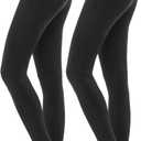 G&Y 2 Pairs Fleece Lined Tights for Women - 100D Opaque Warm Winter Pantyhose (Small)