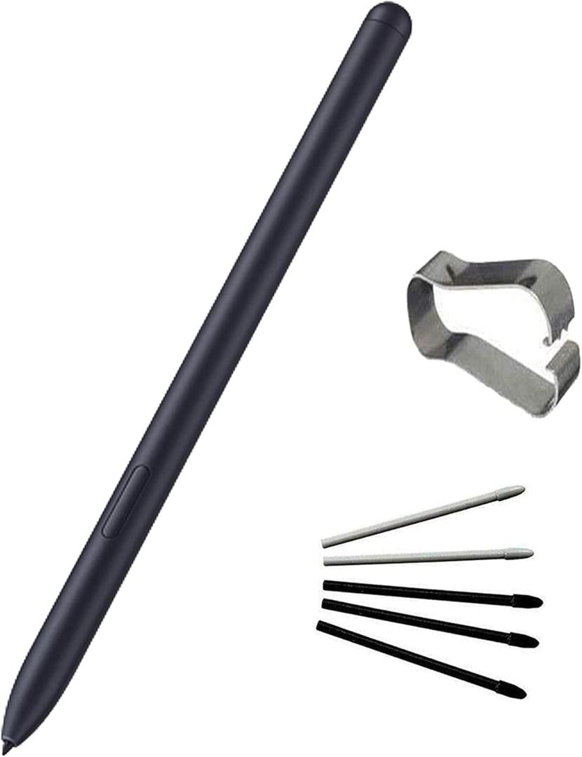 Galaxy Tab S7 Stylus Pen Replacement for Samsung Galaxy Tab S7, Tab S7+ Plus, Tab S7 FE, S8, S8+, S8 Ultra S Pen Stylus+ Tips/Nibs (Black Pen)