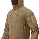 TACVASEN Men's Tactical Fleece Jacket Heavyweight Military Hoodie with 6 Pockets Winter Warm Coats Windproof Outdoor