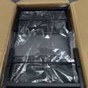 OPNICE Desk Organizer and Accessories, 2-Tier Computer Monitor Stand Riser with Drawer and 2 Pen Holders, Laptop Stand, Office Desk Accessories for Office Supplies, Black 2-Pack