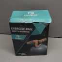 Gruper Yoga and Pilates Ball,4 Sizes Gym Ball for Fitness, Yoga, Workout, Pregnancy and Physical Therapy,Quick Pump Included,Great as Yoga Ball Chair for Office or Home Gym Equipment (L(26IN/65cm), sliver)