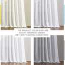 NICETOWN White Linen Sheer Curtains and Drapes 84 inches Long, Rod Pocket & Back Tab semitransparent with Light Through Vertical Window Treatments for Sliding Glass Door & Living Room, 52"W, Set of 2