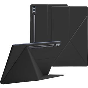Magnetic Case for Samsung Galaxy Tab S10 Plus 2024/S9 FE+/S9 Plus 12.4 Inch 2023 - Model SM-X820/X826B/X610/X616B/X810/X816B Tablet with S-Pen Holder, Auto Wake/Sleep Smart Tablet Cover, Black
