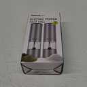 SIMPLETASTE Electric Salt and Pepper Grinder Set, Automatic One Handed, Stainless Grinders with Lights and Adjustable Coarseness, Battery Operated