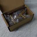 Goldenwarm 5 Pack Single Hole Gold Cabinet Knobs and Pulls Door Cupboards Drawers Bedroom Furniture Handles 2 Inch Overall Length Brushed Brass