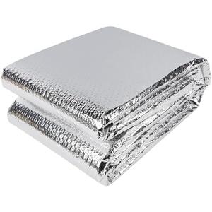 winemana Window Insulation Roll, 59IN x 8FT Reflective Heat Shield Bubble Film, Double-Sided Aluminum Foil Insulation, Weatherproof Garage Door Cover for Windows, RV, Basement, Winter & Summer, Pack of 2