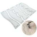 5 Pcs Wave Quilting Ruler Set, 10.2 Inch Acrylic Quilting Templates with 6 Wavelengths, Free Motion Quilting Rulers for Machine Quilting, Sewing, Patchwork, DIY Craft Stencils