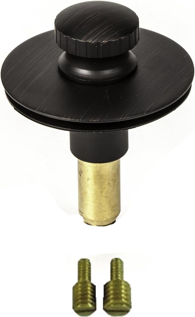 Universal Lift n Lock (Push Pull) Bath Tub/Bathtub Drain Stopper Includes 3/8" and 5/16" Fittings (No Hair Catcher, Oil Rubbed Bronze)