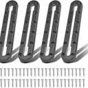 4-Pack Kayak Track Mount 9 inch | Low Profile Kayak Rail Track with 12 Holes | Gear Track System for Fishing Rod Holder, Cup Holder, Paddle Holder, Anchor Cleats, Fish Finder | Kayak Accessories