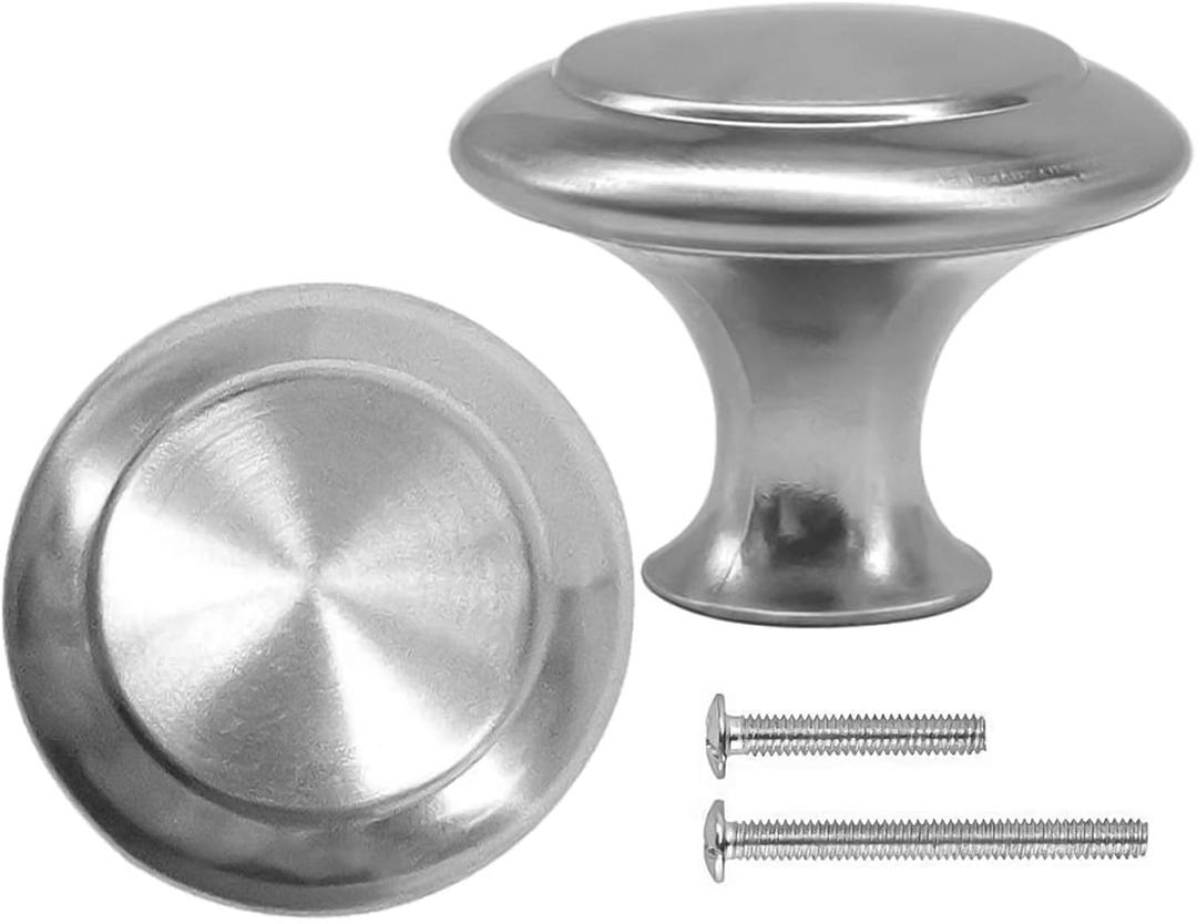 30 Packs Kitchen Cabinet Knobs Brushed Nickel Silver-Pull Hardware Handle,Drawer knobs for Kitchen Cupboard Door,Bedroom Dresser Drawerwith Long Short Screws