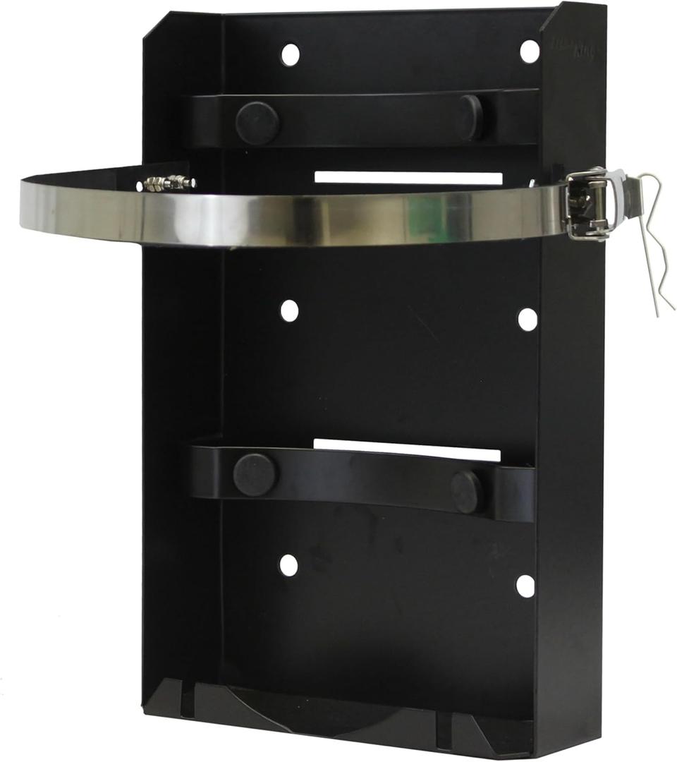 Flame King T-Racks 10LB Propane Tank Mounting Bracket Strap for RVs, Trailers, Campervans, Jeeps, and Overland Vehicles Flame King T-Racks 10LB Propane Tank Mounting Bracket Strap for RVs, Trailers, Campervans, Jeeps, and Overland Vehicles