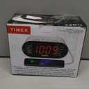 Timex Alarm Clock for Bedroom with FM Radio and 10 Station Presets, Clock Radio with USB Charger, Dual Alarms and Large Display- White(T232W)