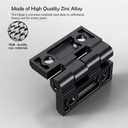 SYINE Heavy-Duty Butt Hinge Zinc Alloy Door Hinge Closet Hinge for Closet Cabinet Door,Set of 2,Black,2.4'' x 2.4''