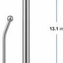 SMARTAKE Paper Towel Holder, Paper Towel Dispenser Standing Weighted Base Non Slip, Spring Arm for Easy Tear, Stainless Steel Paper Towel Holder for Home Kitchen Countertop Tabletop, Silver