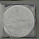 Lafocuse Night Light Wall Clock White, 12 Inch Silent Light up Wall Clocks Glow in The Dark Battery Operated for Bedroom Living Room