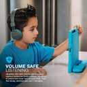JLab JBuddies Studio Wireless On-Ear Kids Headphones, Graphite/Blue, 13 Hour Battery Life, Studio Volume Safe, Volume Limiter, Folding, Adjustable, Noise Isolation, with Mic