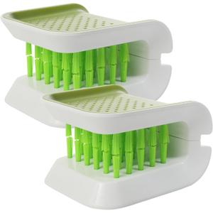 2 PCS Double Sided Cleaning Brush,Automotive Use Seat Belt Bristle Scrubber,Car Accessories Car Cleaning Brush,Car Cleaning Tool Non-Slip Washing Brush,U-Shaped Brush for Car Truck Seat Belt
