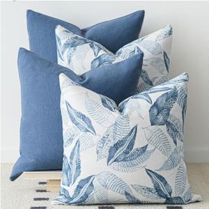 Komollocoe Decorative Throw Pillow Covers Set of 4 Modern Boho Couch Pillow Covers for Sofa Living Room Bed Home Decor(Blue Leaves, 18" x 18" (Pack of 4)) Komollocoe Decorative Throw Pillow Covers Set of 4 Modern Boho Couch Pillow Covers for Sofa Living Room Bed Home Decor(Blue Leaves, 18" x 18" (Pack of 4))