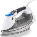 BEAUTURAL 1800-Watt Steam Iron with Digital LCD Screen, Double-Layer and Ceramic Coated Soleplate, 3-Way Auto-Off, 9 Preset Temperature and Steam Settings for Variable Fabric Gray
