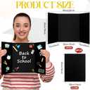 6 Pack Back to School Decorations Black Trifold Display Boards 24" x 16"