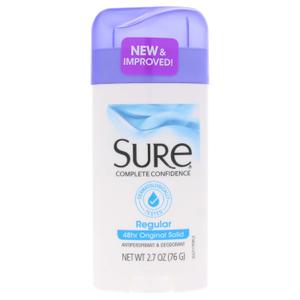 Sure Deodorant 2.7 Ounce Original Solid Regular (Pack of 6)