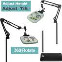 Embroidery Hoop Stand,Rotate Hand Embroidery Stand Embroidery Holder Stand Can Move Freely Hand Embroidery Stand Floor Cross Stitch Stand Suitable for Embroidery Hoop (with Hair Dryer Clamp)