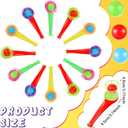 Liliful 50 Pcs Ball Blowing Toy Floating Blow Pipe Balls Stress Reliever Floating Balls Balance Blowing Toy for Birthday Party Balance Game Favors Gift Bag Stuffers Random Color
