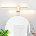 Modern LED Bathroom Vanity Light, Dimmable Vanity Light Fixture, Gold Bathroom Light Fixtures over Mirror, Wireless LED Wall Sconce with Remote Control, 39.17 Inch Wall Light for Bedroom, Living Room