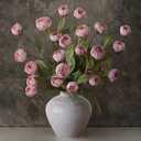 VIERENA 12 Pcs Faux Silk Peony Artificial Flowers for Vase -27", Bulk Fake Peonies Branches with Stems for DIY Bouquet Centerpieces Wedding Fillers Arrangements Shower Decorations (Blush Pink)